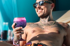 Alex Pool Party Portrait | Individual portrait photo by Phoenix photographer Justin Bahr