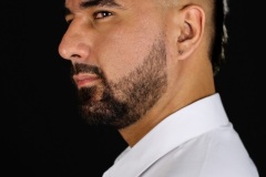 Alex Headshot in White | Individual portrait photo by Phoenix photographer Justin Bahr