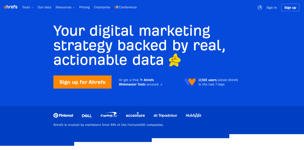 Ahrefs Homepage